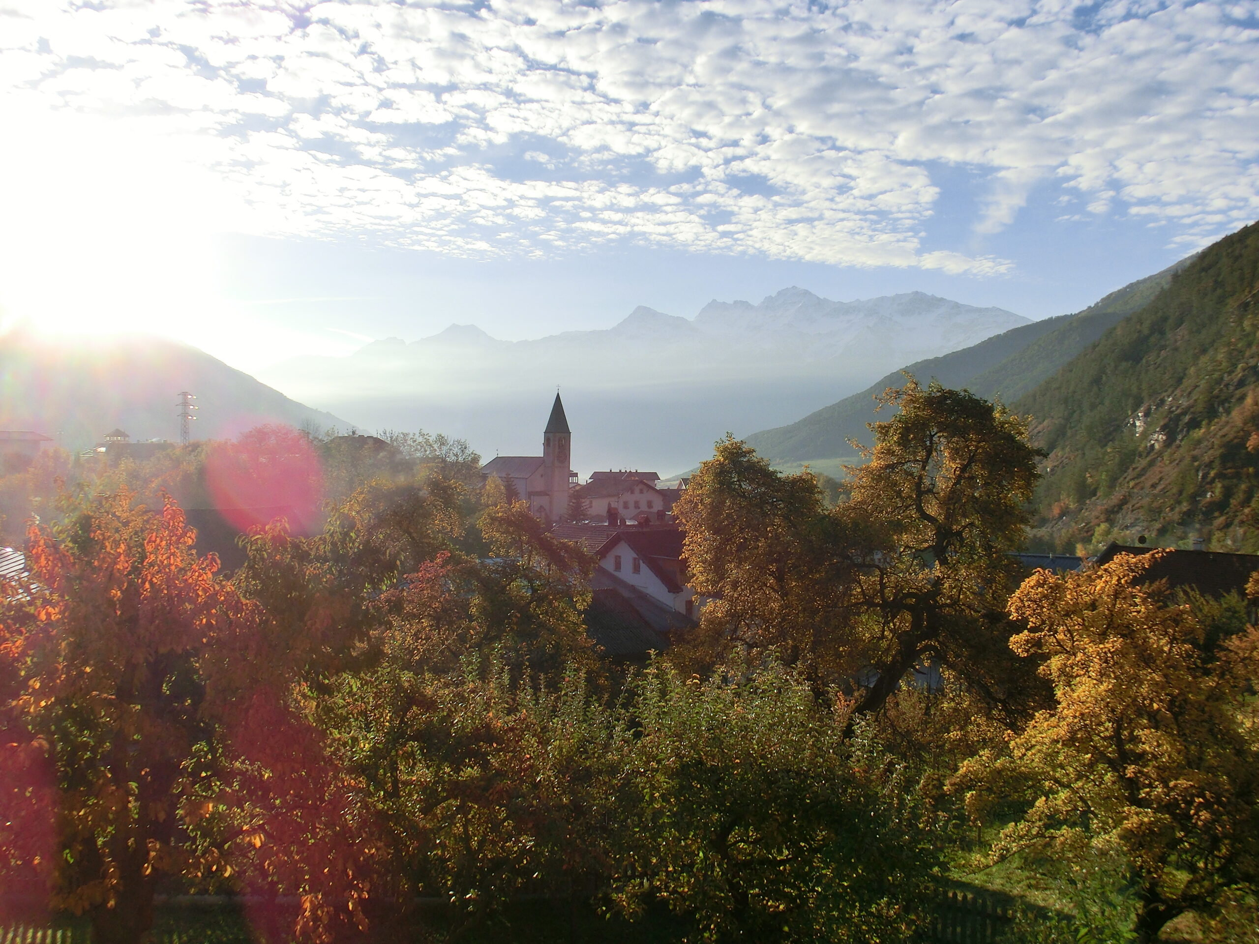 Sonnenaufgang in der Fraktion Schleis